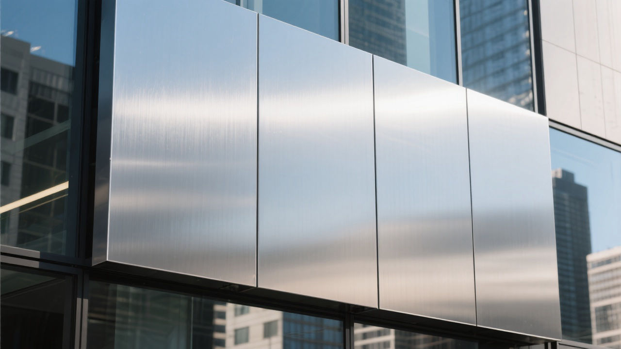 Anodized aluminum panel close-up