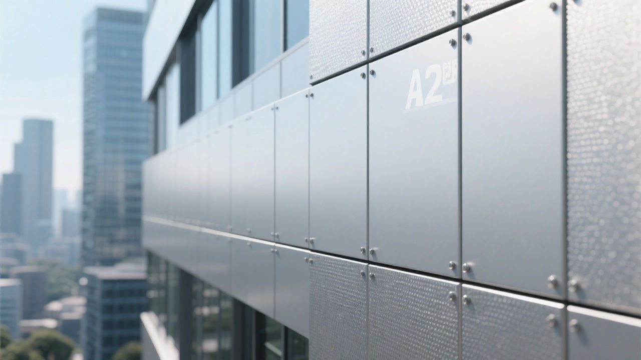 Fireproof aluminum facade detail