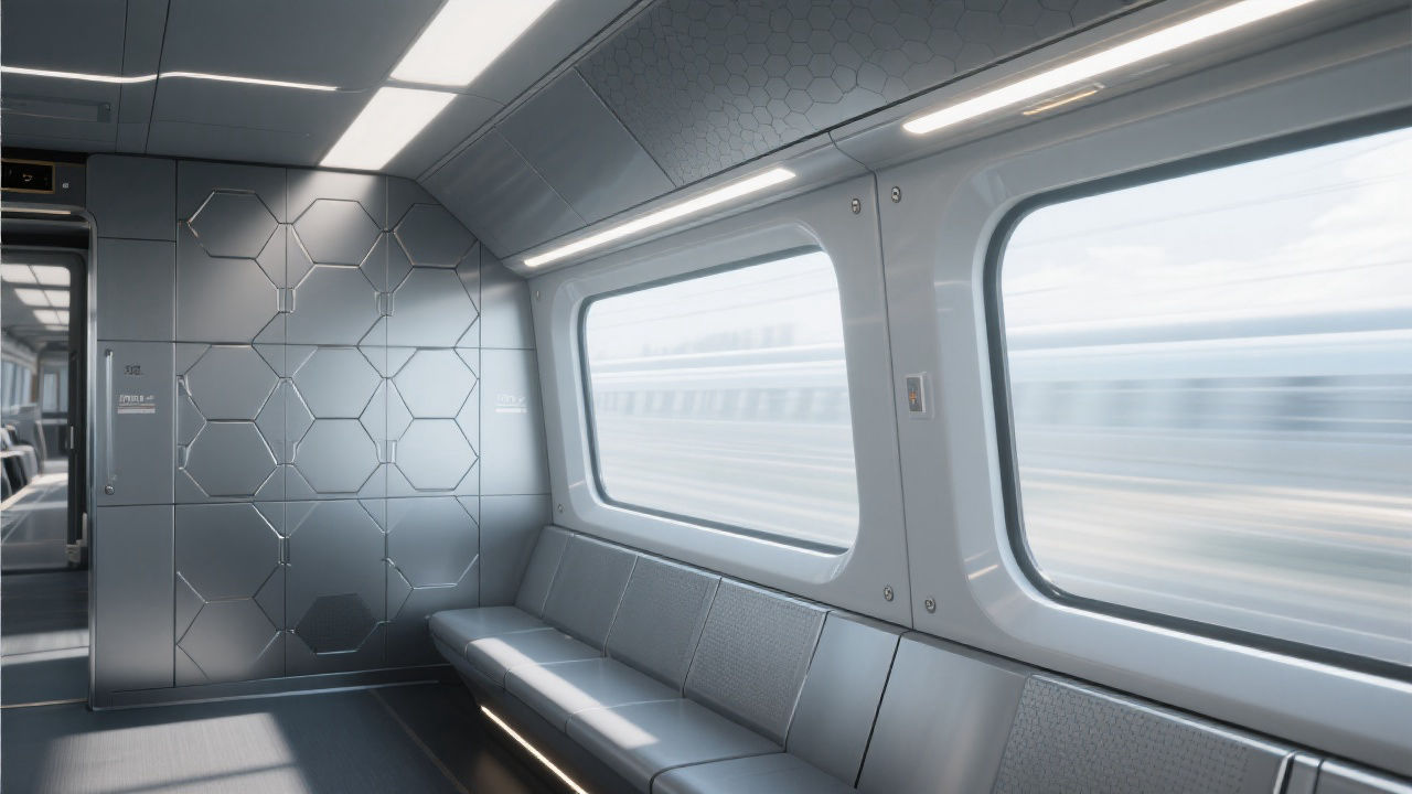 Honeycomb aluminum train interior