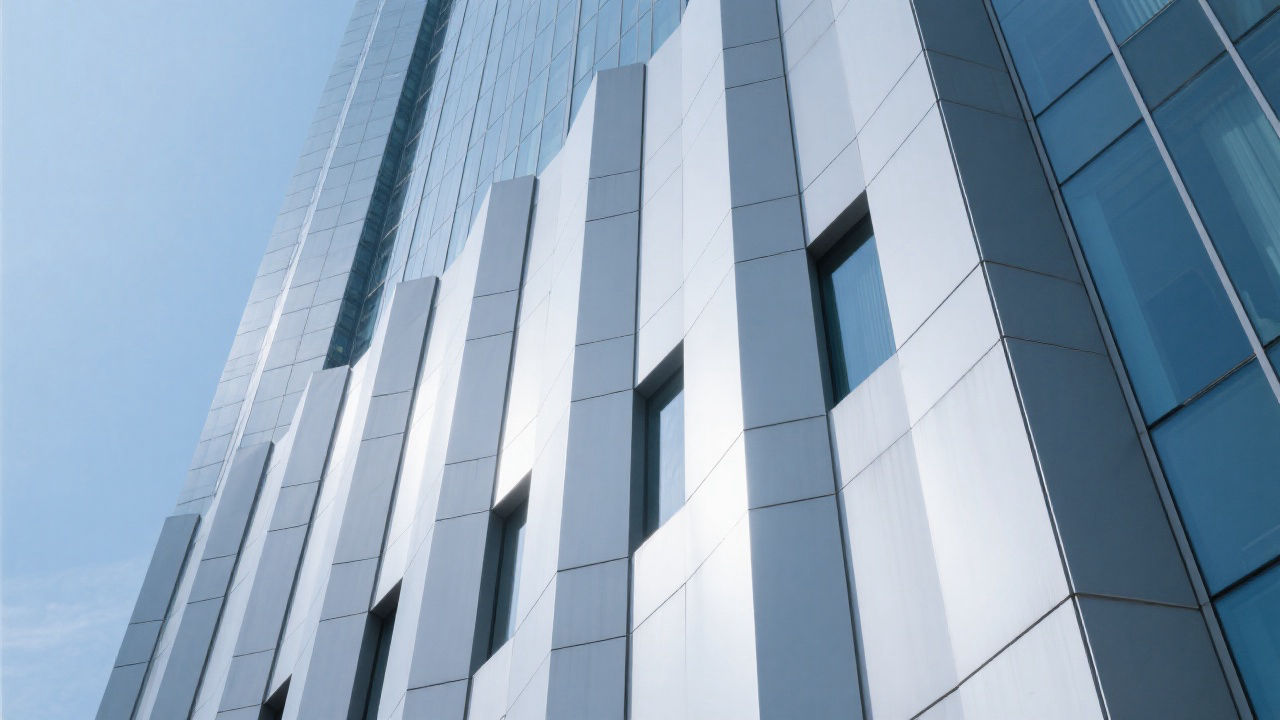 Modern building facade with A2 fire-rated panels.