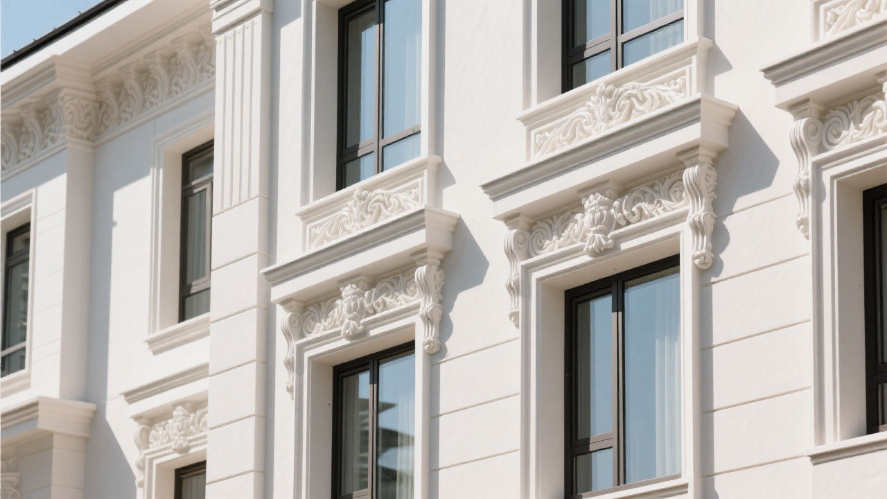 Modern building with EPS facade details