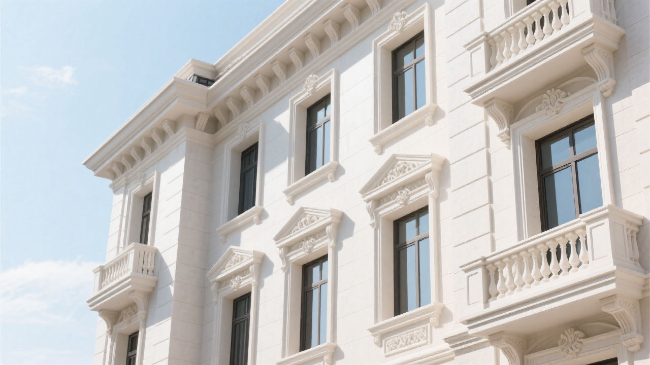 European building GRC facade details.