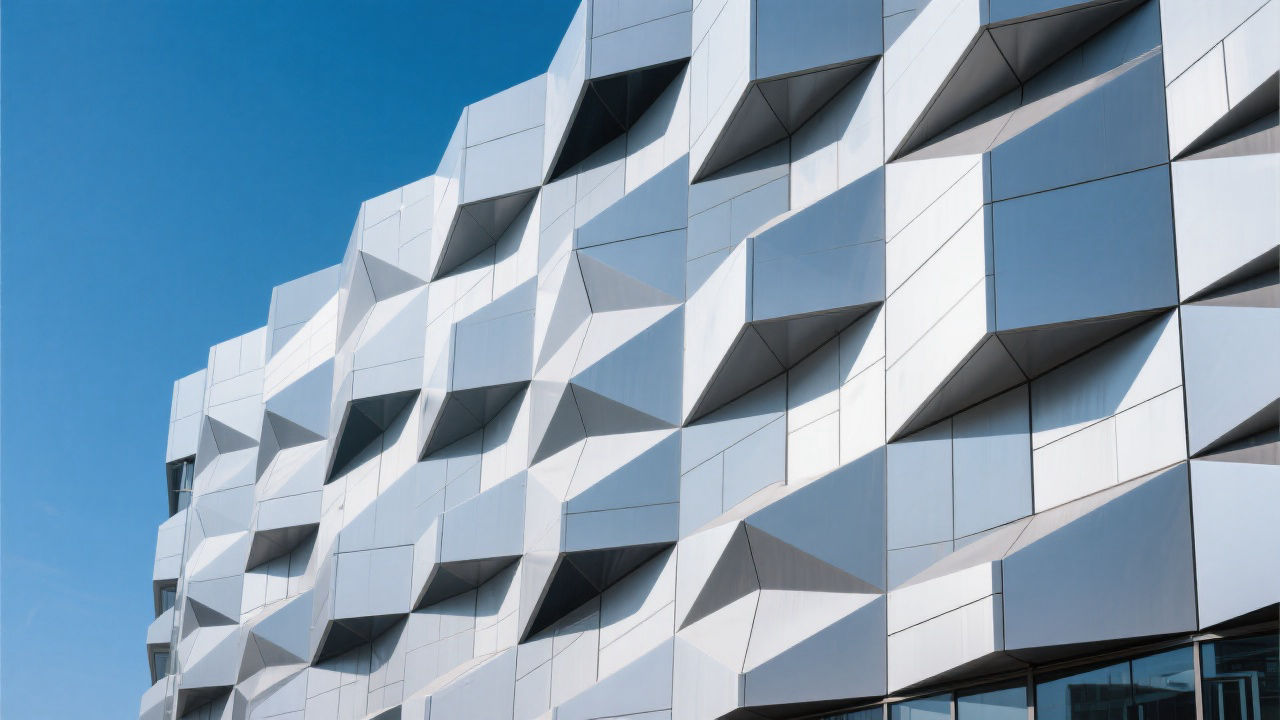 Modern aluminum composite facade