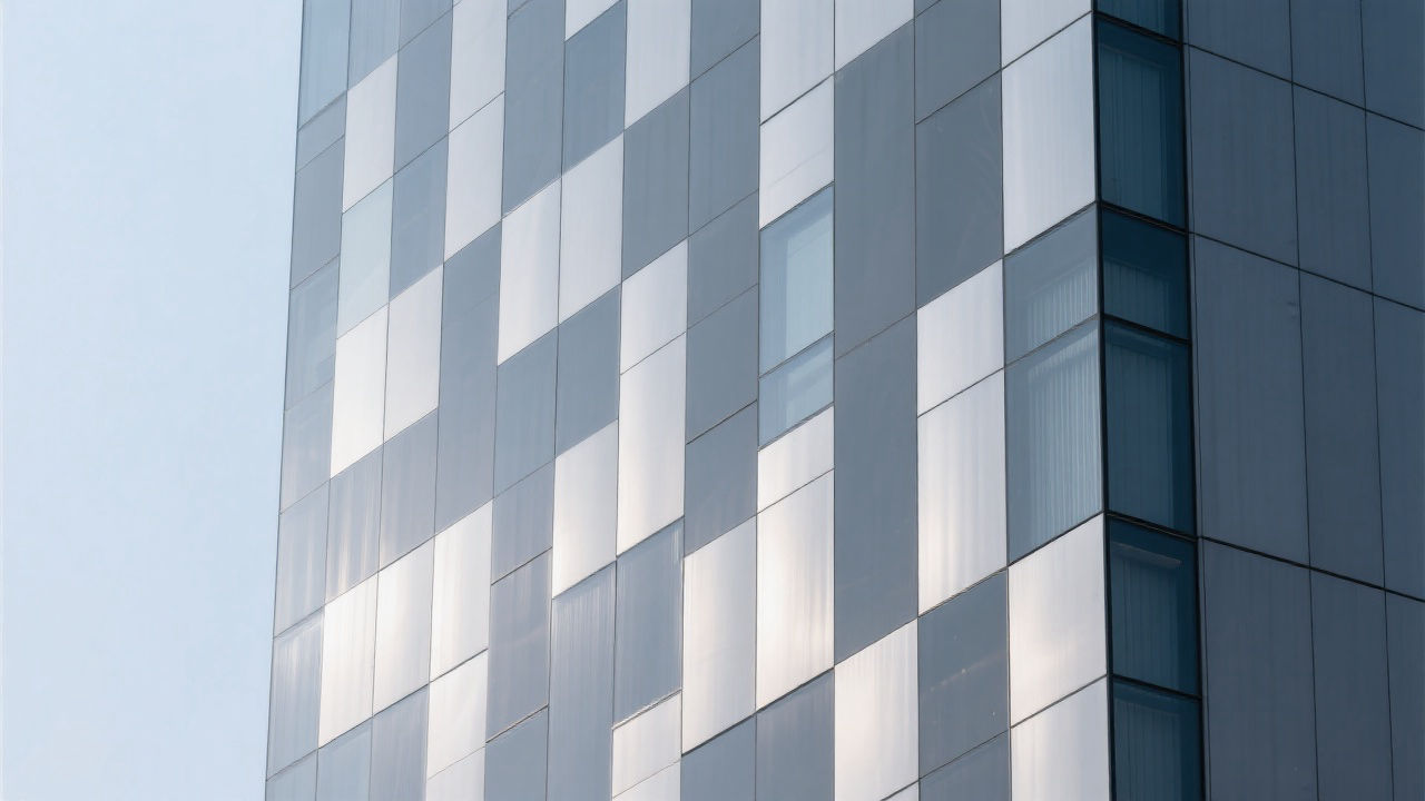 Modern building with anodized aluminum curtain wall