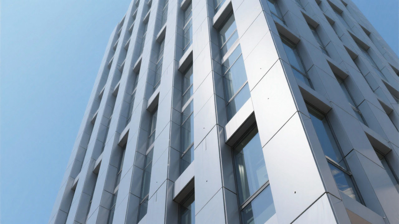 Modern high-rise facade with A2 ACP