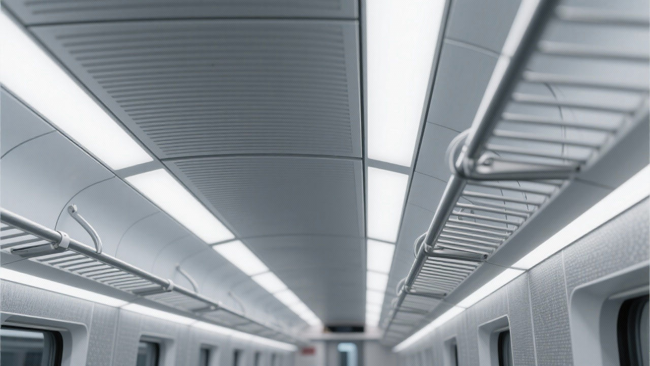 Modern high-speed train interior