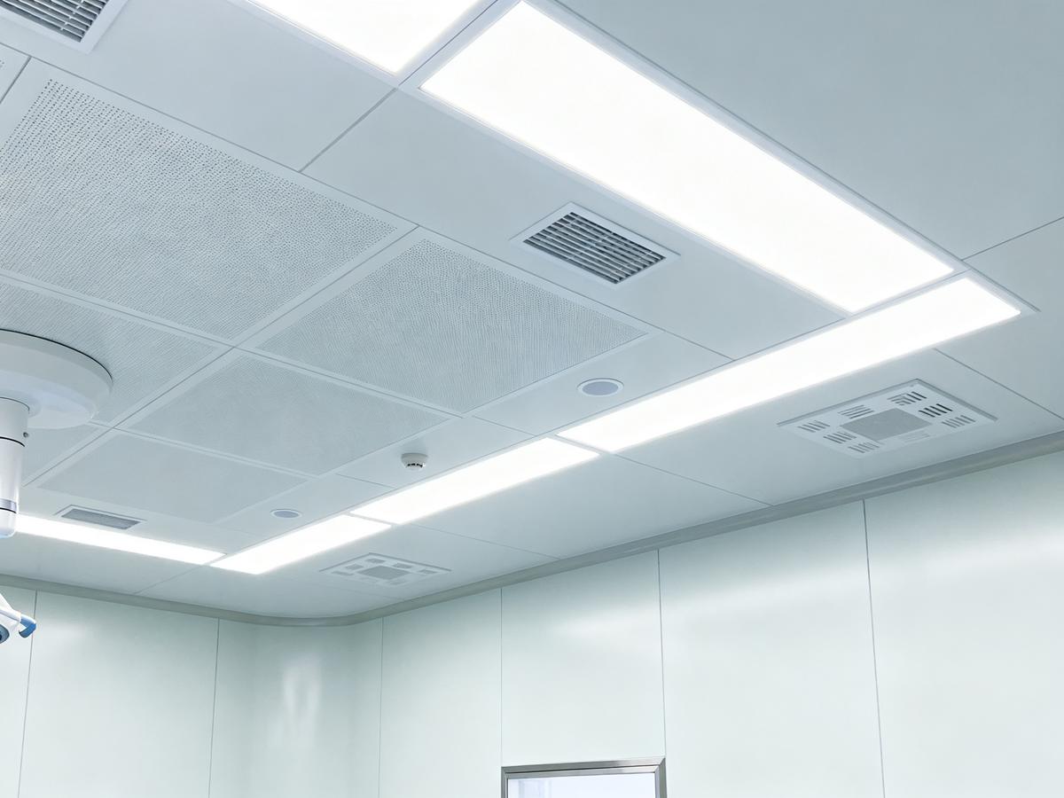 Antimicrobial ceiling in modern hospital OR