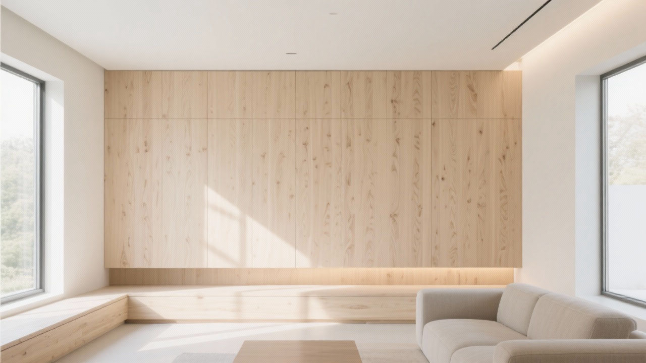 Modern living room with eco-panels