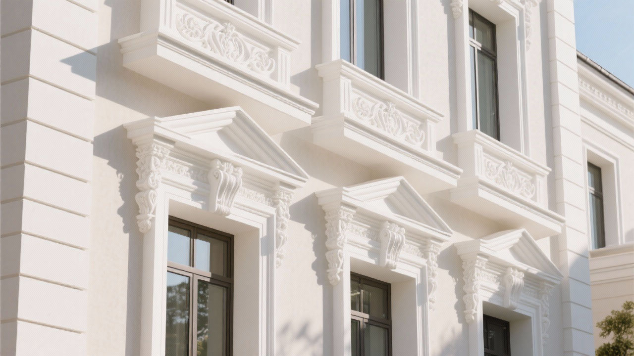 Elegant EPS European style facade details