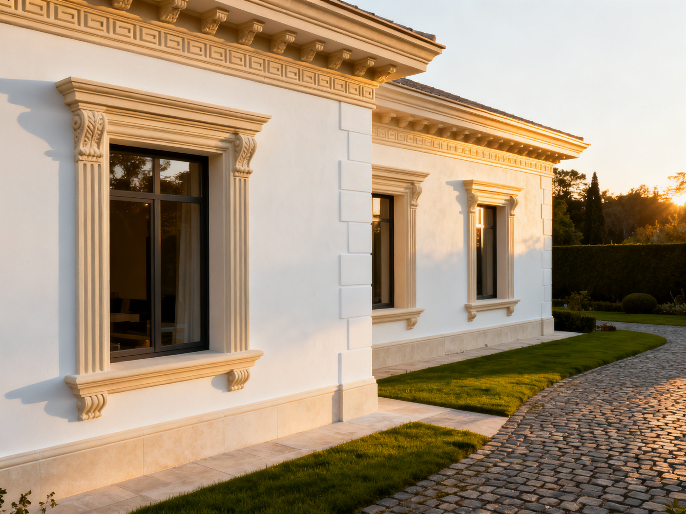 寻觅高墙外的风骨:eps线条厂家在时代的喧嚣中 EPS lines enhancing villa exterior