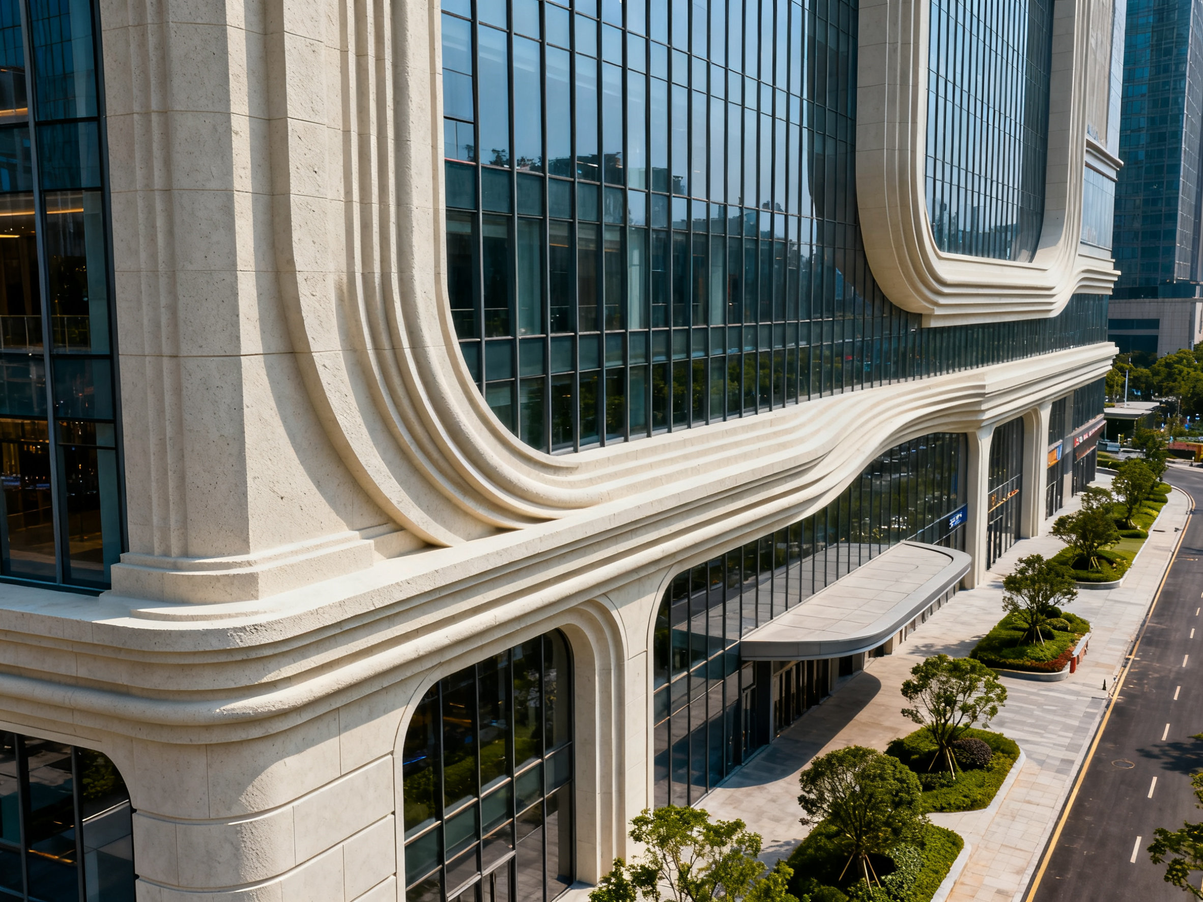 Architectural application of EPS decorative lines
