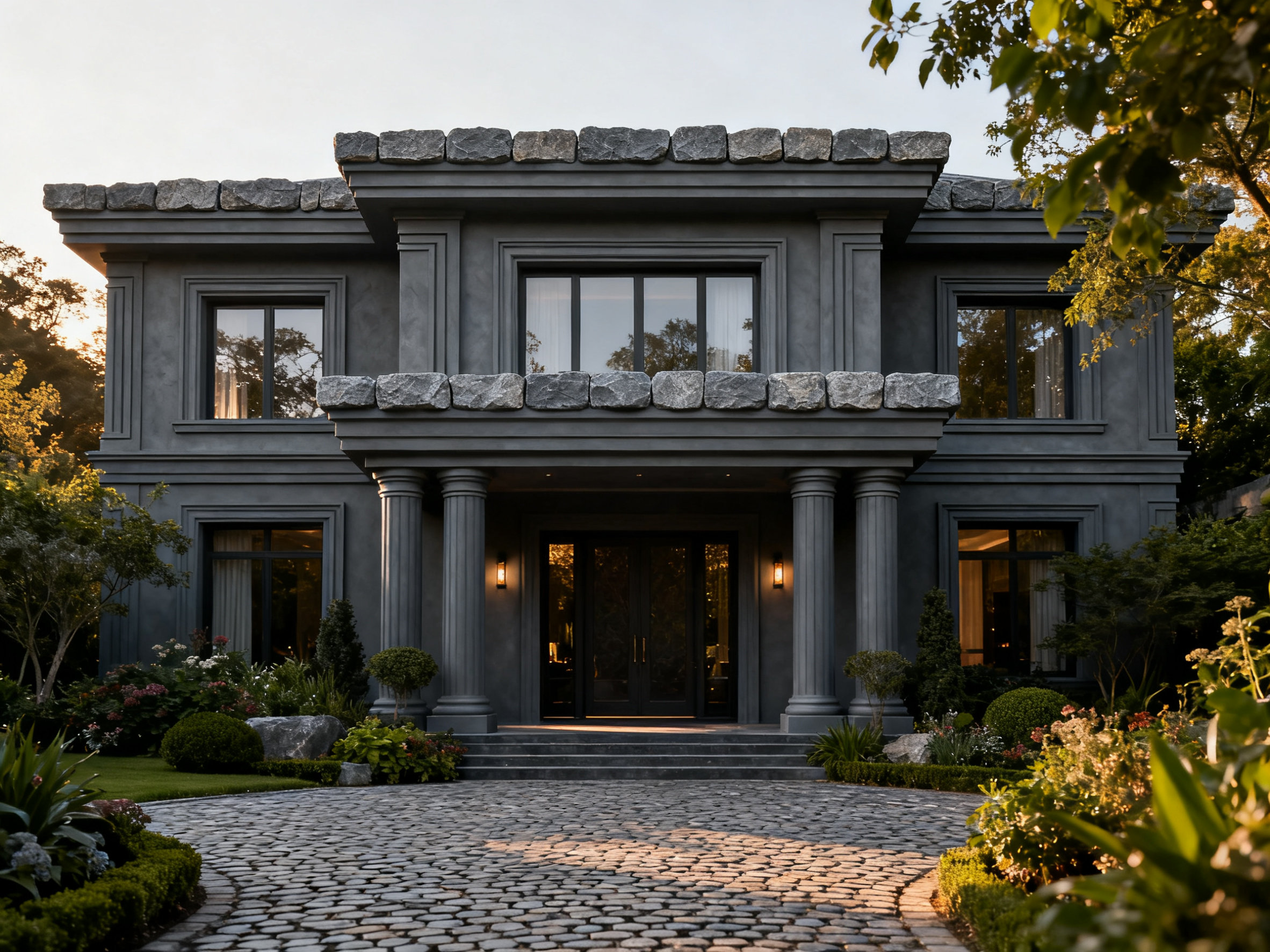 寻觅匠心:GRC厂家的风骨与时代的印记 GRC lines villa facade