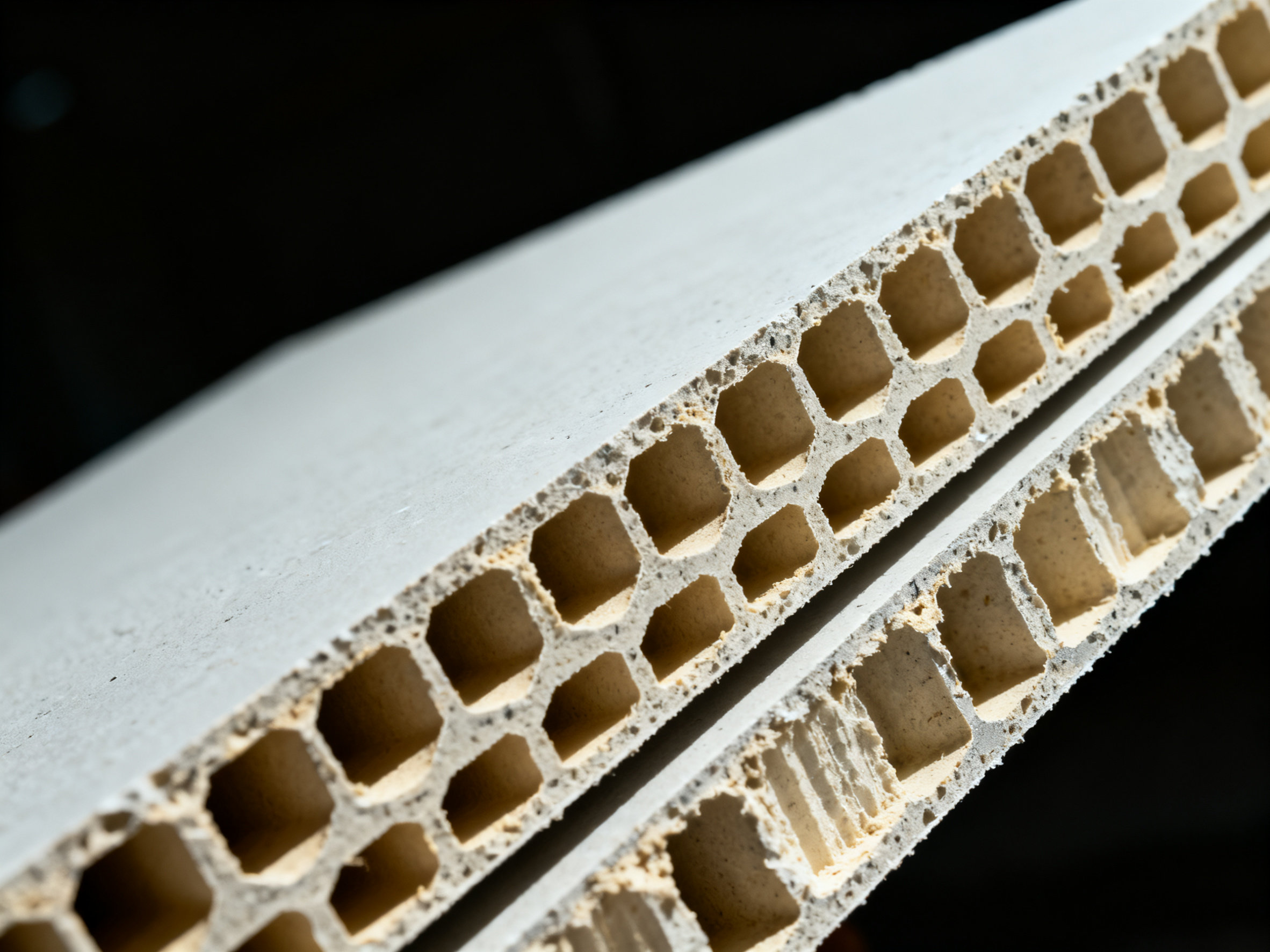 Micro view of lightweight wall panel structure