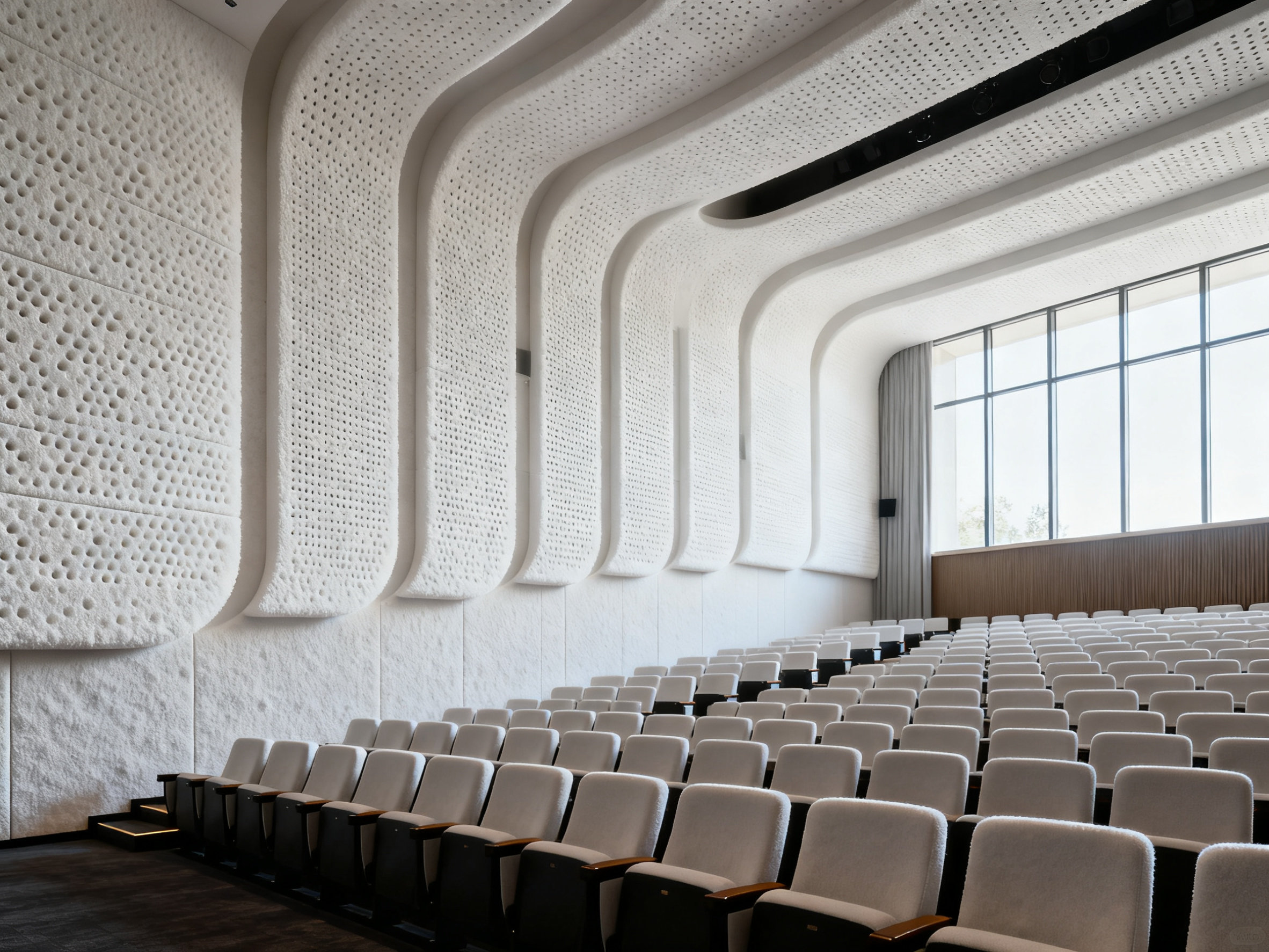 当微孔吸声板浸入寂静的殿堂 Theater with acoustic panels