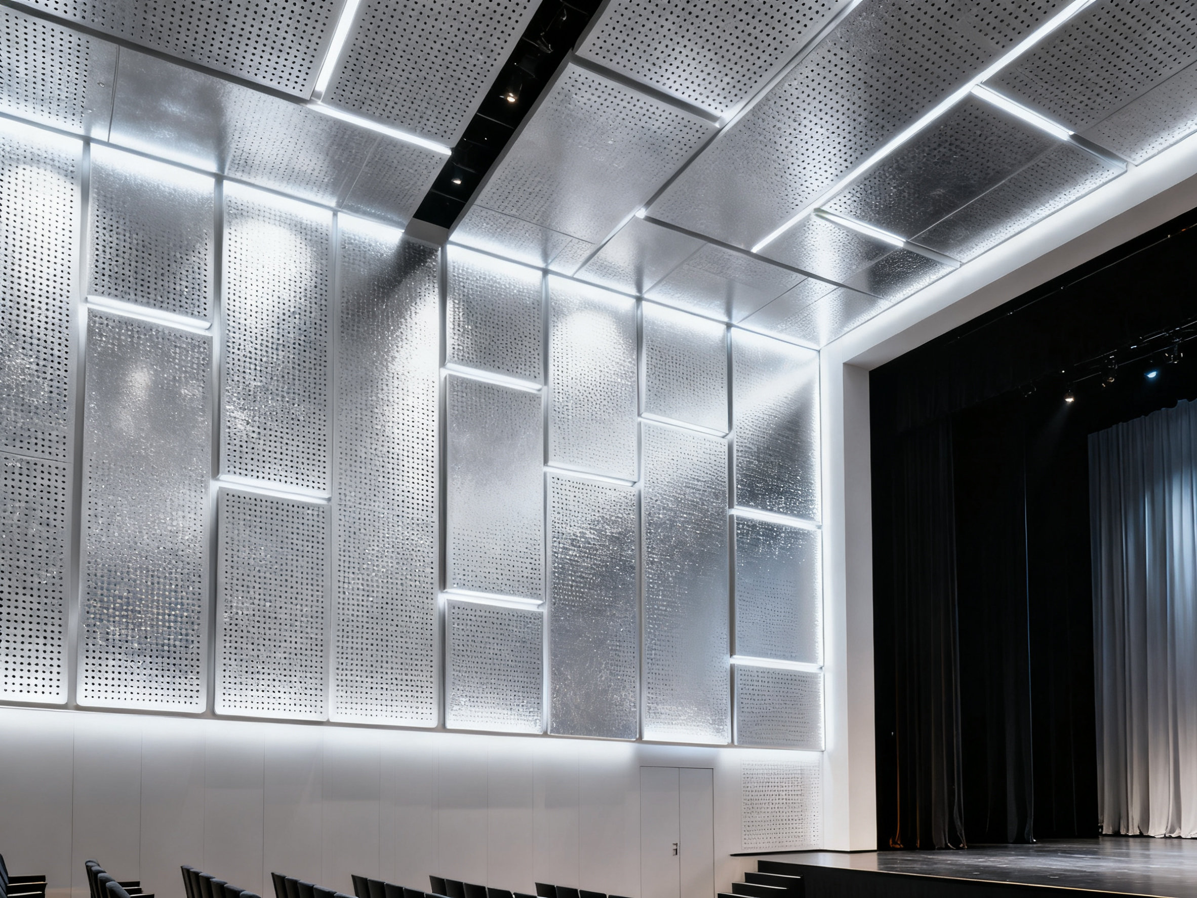 静谧之艺:超微孔吸音板的默然独白 Concert hall acoustic panels